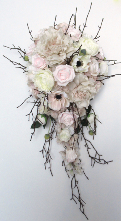 Rustic Woodland Inspired Brida Bouquet Blush & Ivory
